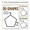 2D Shapes Posters - Woodland Math Posters Classroom Decor - Miss Jacobs Little Learners