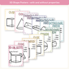 2D and 3D Shapes Posters - Daisy Gingham Pastels Math 