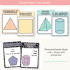 2D & 3D Shape Posters - Pastel Composition Notebook Math Decor - Miss Jacobs Little Learners