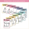 2D & 3D Shape Posters - Pastel Math Decor - Miss Jacobs Little Learners