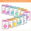 2D Shape Posters - Cutesy Composition Notebook Math Decor - Miss Jacobs Little Learners