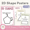 2D Shape Posters - Daisy Gingham Pastels Theme - Miss Jacobs Little Learners