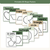2D Shape Posters - Modern Botanical Classroom Decor - Miss Jacobs Little Learners