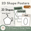 2D Shape Posters - Modern Jungle Earthy Theme - Miss Jacobs Little Learners