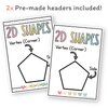 2D Shape Posters - Pastel Classroom Theme - Miss Jacobs Little Learners