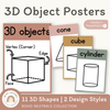 3D Shape Posters - Boho Neutrals Classroom Decor - Miss Jacobs Little Learners