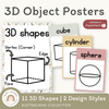 3D Shape Posters - Australiana Decor - Miss Jacobs Little Learners