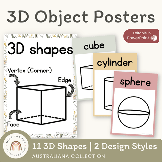 3D Shape Posters - Australiana Decor