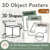 3D Shape Posters - Modern Jungle Earthy Decor - Miss Jacobs Little Learners