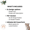 3D Shape Posters - Modern Jungle Earthy Decor - Miss Jacobs Little Learners