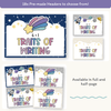6 + 1 Traits of Writing Posters - Dreamy Space Theme - Miss Jacobs Little Learners