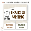 6 + 1 Traits of Writing Posters - Woodland Classroom Decor - Miss Jacobs Little Learners
