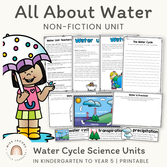 All About Water Unit - Water Cycle Full Diagram, Facts & Activities