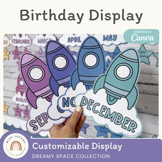 Birthday Display - Dreamy Space Theme Classroom Decor