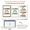 Calm Down Corner Posters - Woodland Theme Classroom Decor - Miss Jacobs Little Learners