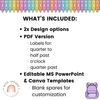 Clock Labels - Cutesy Classroom Decor - Miss Jacobs Little Learners
