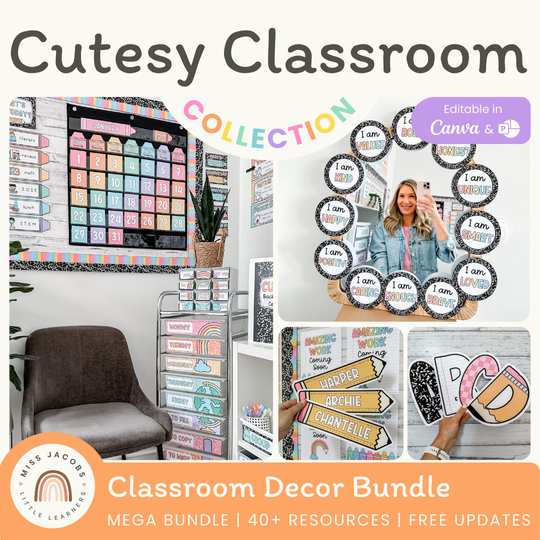 Cutesy Composition Notebook Classroom Decor Bundle