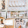 Daisy Gingham Neutrals Classroom Decor Bundle - Miss Jacobs Little Learners