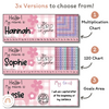 Student Name Tags & Goals Desk Plates | Daisy Gingham Pastels Classroom Decor | Editable - Miss Jacobs Little Learners