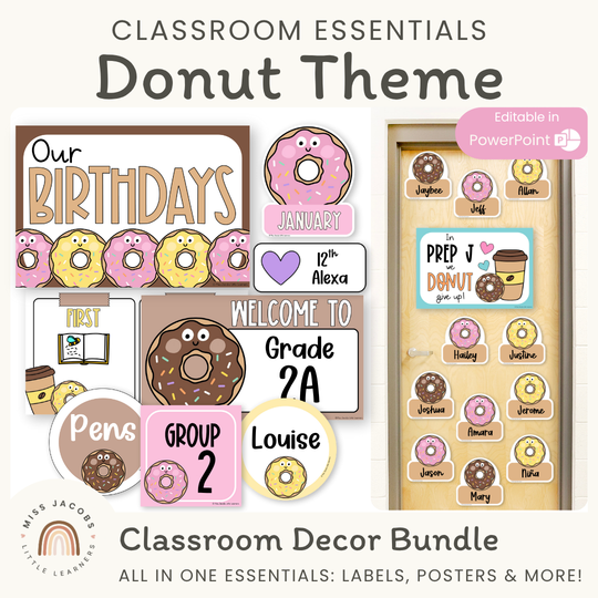 Donut Theme Classroom Essentials Decor Pack
