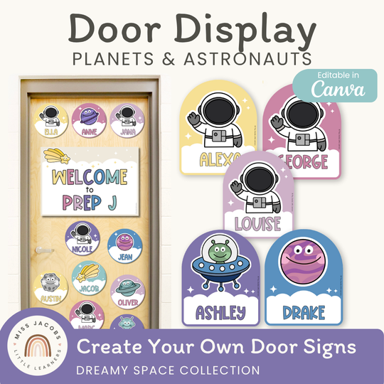 Door Display Planets & Astronauts - Dreamy Space Classroom Decor