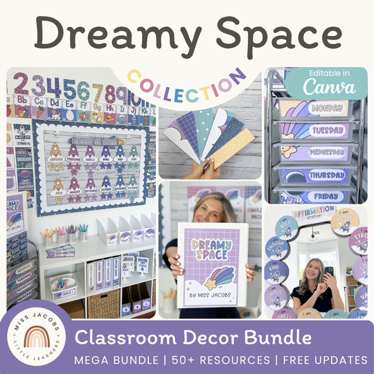 Dreamy Space Theme Classroom Decor Bundle