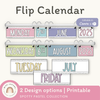 Flip Calendar - Spotty Pastel Classroom Decor - Miss Jacobs Little Learners