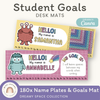 Student Goals Desk Mat - Dreamy Space Classroom Decor - Miss Jacobs Little Learners