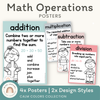 Math Operation Posters - Rainbow Calm Colors - Miss Jacobs Little Learners