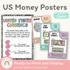 U.S. Money Posters - Cutesy Pastel Math Decor - Miss Jacobs Little Learners