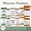 Phonics Posters - Modern Jungle Earthy Decor - Miss Jacobs Little Learners