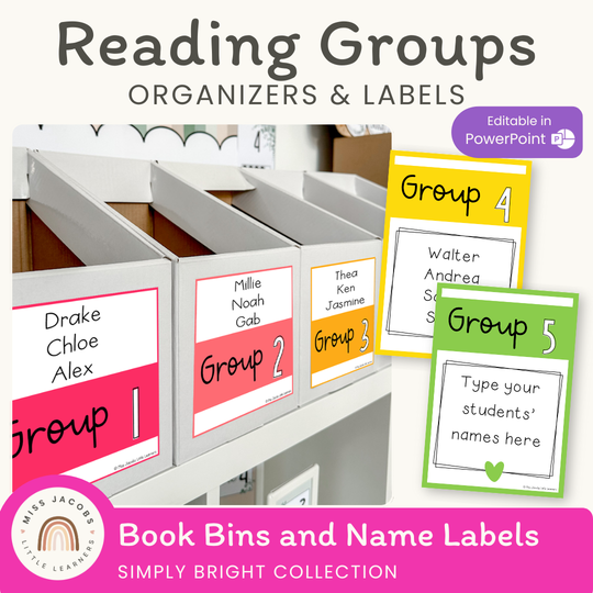 Brights Reading Groups | Editable | Brights Classroom Decor
