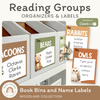 Reading Group Organizers & Labels - Woodland Classroom Decor - Miss Jacobs Little Learners