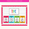 Telling Time and Clock Posters - Bright Math Decor - Miss Jacobs Little Learners