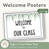 Welcome Posters - Modern Botanical Classroom Decor - Miss Jacobs Little Learners