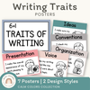 6 + 1 Traits of Writing Posters - Rainbow Calm Colors - Miss Jacobs Little Learners