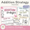 Addition Strategies Posters - Daisy Gingham Pastels Theme - Miss Jacobs Little Learners