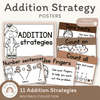Addition Strategies Posters | Ombre Neutral Math Classroom Decor - Miss Jacobs Little Learners