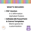 Affirmation Alphabet Posters - Black - Cutesy Classroom Decor - Miss Jacobs Little Learners