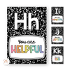 Affirmation Alphabet Posters - Black - Cutesy Classroom Decor - Miss Jacobs Little Learners