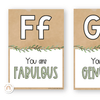 Affirmation Alphabet Posters - Boho Plants Classroom Decor - Miss Jacobs Little Learners