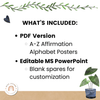 Affirmation Alphabet Posters - Boho Plants Classroom Decor - Miss Jacobs Little Learners