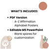 Affirmation Alphabet Posters - Boho Vibes Classroom Decor - Miss Jacobs Little Learners