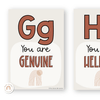 Affirmation Alphabet Posters - Boho Vibes Classroom Decor - Miss Jacobs Little Learners