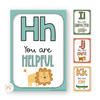 Affirmation Alphabet Posters - Cute Jungle Animals Decor - Miss Jacobs Little Learners