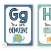 Affirmation Alphabet Posters - Cute Jungle Animals Decor - Miss Jacobs Little Learners