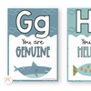 Affirmation Alphabet Posters - Cute Sea Life Classroom Decor - Miss Jacobs Little Learners