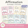 Affirmation Alphabet Posters - Daisy Gingham Pastels Decor - Miss Jacobs Little Learners