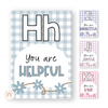 Affirmation Alphabet Posters - Daisy Gingham Pastels Decor - Miss Jacobs Little Learners