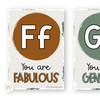 Affirmation Alphabet Posters - Modern Jungle Classroom Decor - Miss Jacobs Little Learners